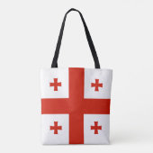 Georgische vlag tote bag (Achterkant)