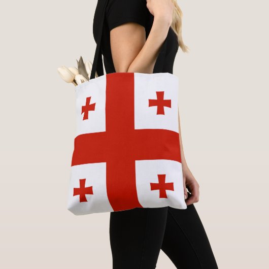 Georgische vlag tote bag (Dichtbij)