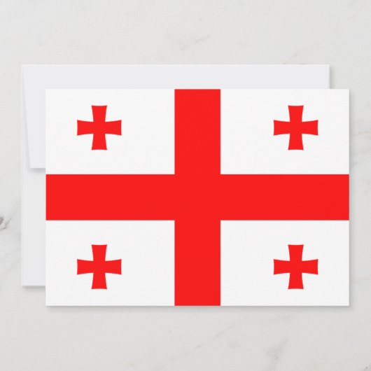 Georgische vlag, vlag van Georgië bruiloft Kaart (Achterkant)