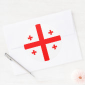 Georgische vlag, vlag van Georgië Ronde Sticker (Envelop)