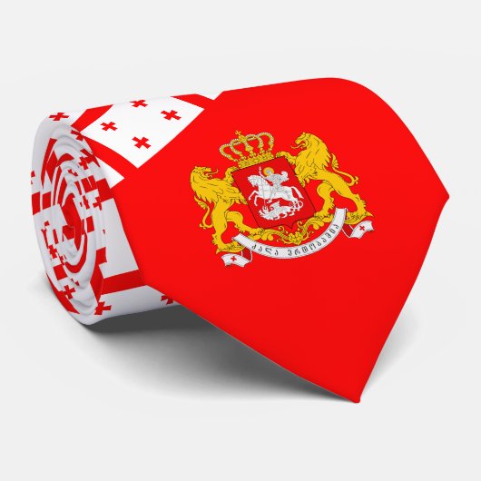 Georgische Vlag & Wapen, Vlag van Georgië Stropdas (Opgerold)