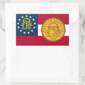 Georgische vlag & zegel, Vlag van Georgië Rechthoekige Sticker (Tas)