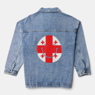 Georgische vlaggenlidstaat Georgische patriottisch Denim Jacket