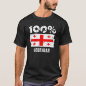 Georgische vlaggenondersteuning | 100% Georgische  T-shirt (Voorkant)