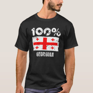 Georgische vlaggenondersteuning 100% Georgische T-shirt