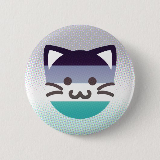 georiënteerde aroace pride kattenknop ronde button 5,7 cm (Voorkant)