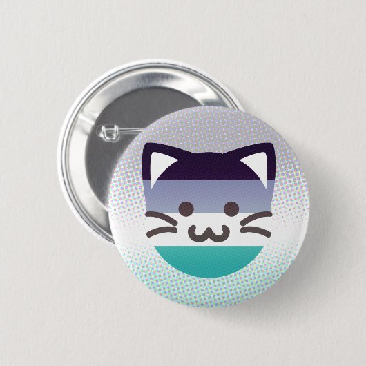 georiënteerde aroace pride kattenknop ronde button 5,7 cm (Voorkant /achterkant)