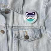 georiënteerde aroace pride kattenknop ronde button 5,7 cm (In situ)