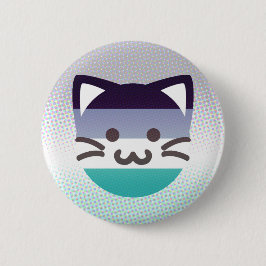 georiënteerde aroace pride kattenknop ronde button 5,7 cm