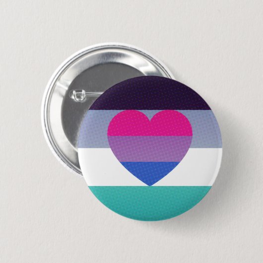 georiënteerde biaroace pride-toets ronde button 5,7 cm (Voorkant /achterkant)