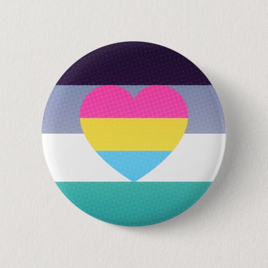 georiënteerde pan-aroace-prideknop ronde button 5,7 cm (Voorkant)