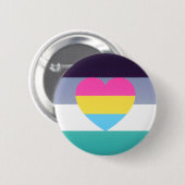 georiënteerde pan-aroace-prideknop ronde button 5,7 cm (Voorkant /achterkant)