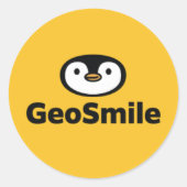 GeoSmile Ronde Sticker (Voorkant)