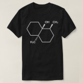 Geosmin-chemische molecuulstructuur t-shirt (Design voorkant)