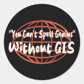 Geospatial/Surveyor Display Ronde Sticker (Voorkant)