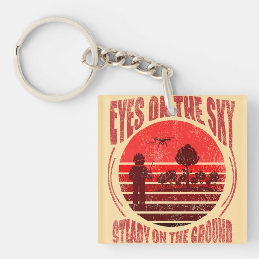 Geospatial/Surveyor Drone Keys Sleutelhanger (Voorkant)