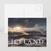 Geothermisch winterlandschap briefkaart (Voorkant / Achterkant)