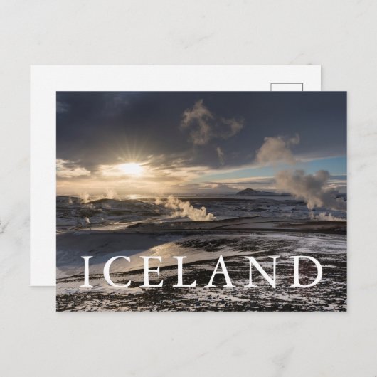 Geothermisch winterlandschap briefkaart (Voorkant / Achterkant)