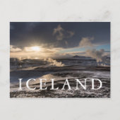 Geothermisch winterlandschap briefkaart (Voorkant)