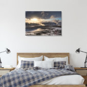 Geothermisch winterlandschap canvas afdruk (Insitu (Slaapkamer))