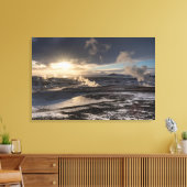 Geothermisch winterlandschap canvas afdruk (Insitu (Woonkamer))