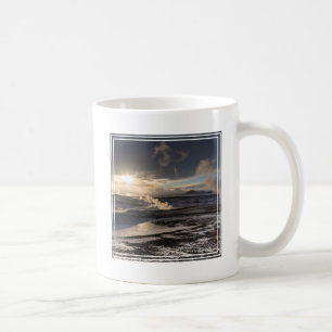 Geothermisch winterlandschap koffiemok