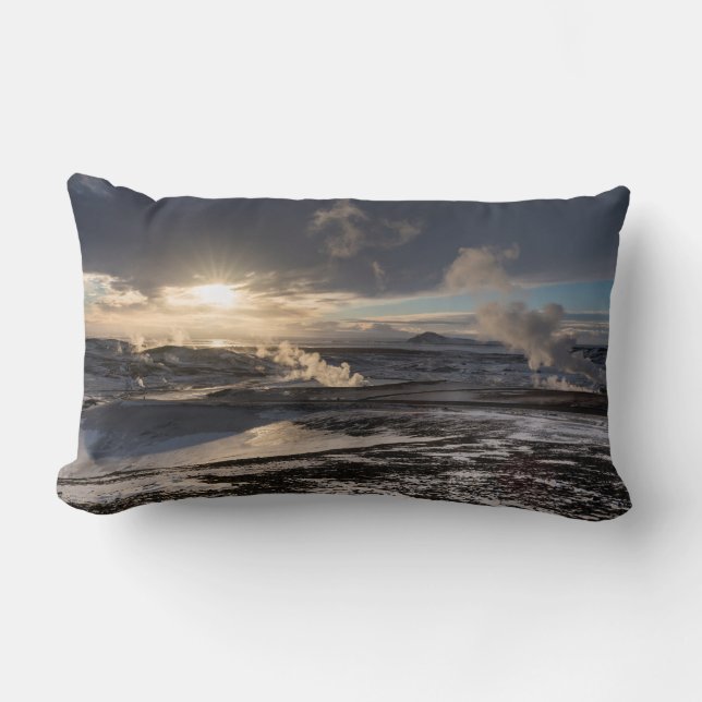 Geothermisch winterlandschap kussen (Voorkant)