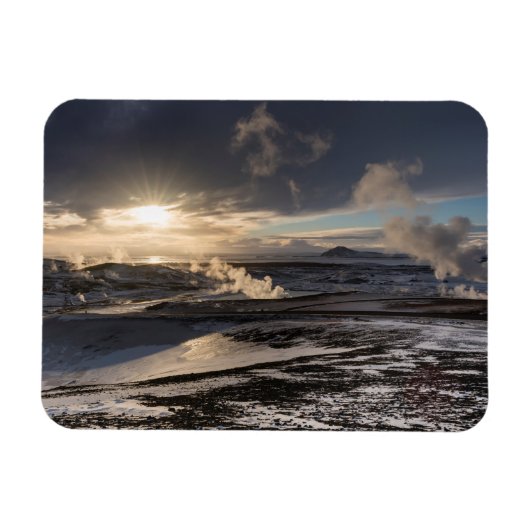 Geothermisch winterlandschap magneet (Horizontaal)
