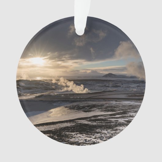 Geothermisch winterlandschap ornament (voorkant)