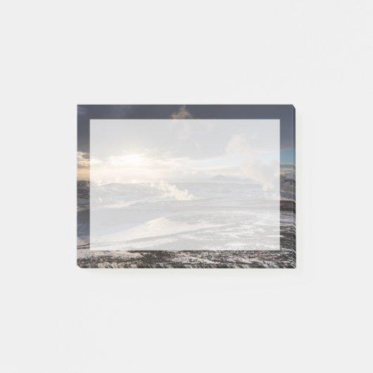 Geothermisch winterlandschap post-it® notes (Voorkant)