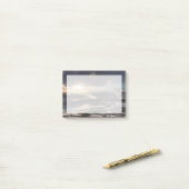 Geothermisch winterlandschap post-it® notes (Op bureau)