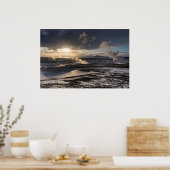 Geothermisch winterlandschap poster (Keuken)