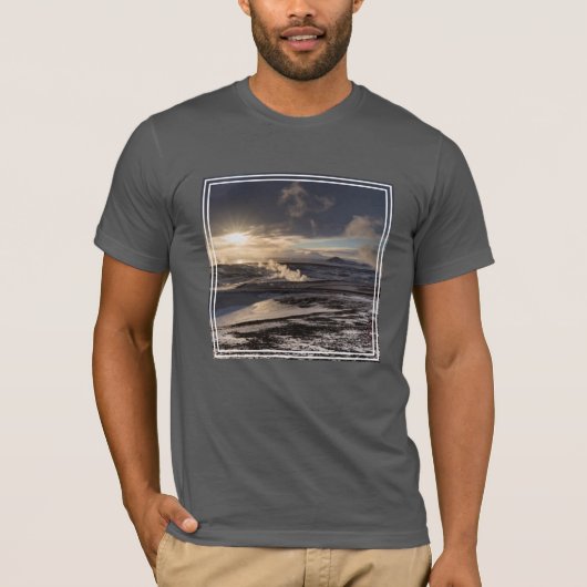 Geothermisch winterlandschap t-shirt (Voorkant)