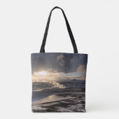 Geothermisch winterlandschap tote bag (Achterkant)