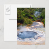Geothermische activiteit nabij Rotorua, Nieuw-Zeel Briefkaart (Voorkant / Achterkant)
