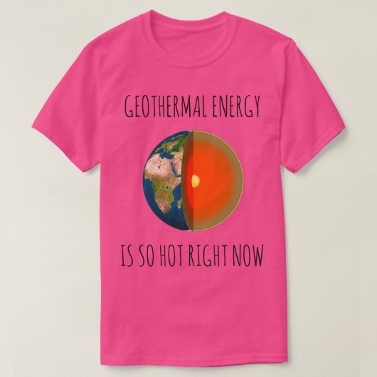 GEOTHERMISCHE ENERGIE IS NU ZO GOED T-SHIRT (Design voorkant)