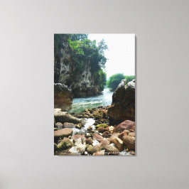 Geotoerisme Jungle Rivier Landschap Reis Foto Canvas Afdruk