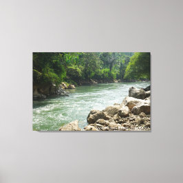 Geotoerisme Jungle Rivier Landschap Reis Foto Canvas Afdruk