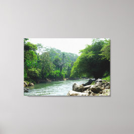 Geotoerisme Jungle Rivier Landschap Reis Foto Canvas Afdruk