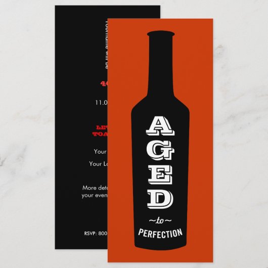 Geoud tot Perfection Birthday Party Invitation Kaart (Voorkant / Achterkant)