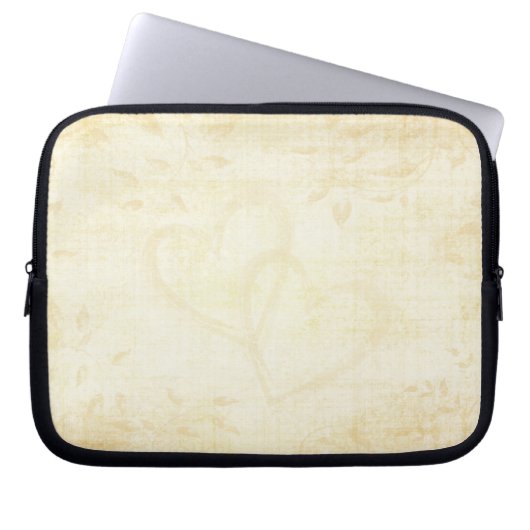 geouderde papieren bruiloften laptop sleeve (Voorkant)