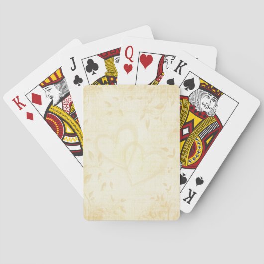  geouderde papieren bruiloften pokerkaarten (Achterkant)