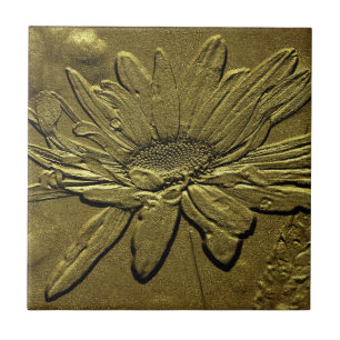 geoutilleerde look Daisy Floral Art Tile Tegeltje