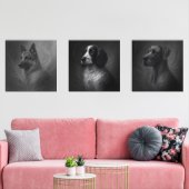 GeoWild Canine Trio – Great Dane, Spaniel & German Muurkunst Sets (Woonkamer)