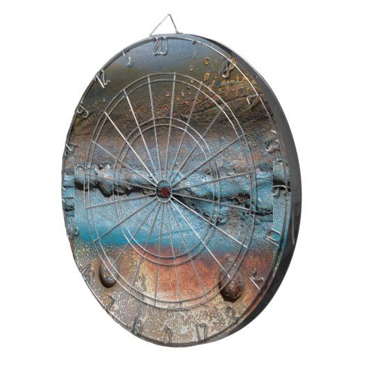 Geoxideerd metaal dartbord (Voorkant Rechts)