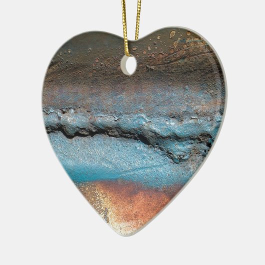 Geoxideerd metaal keramisch ornament (Links)