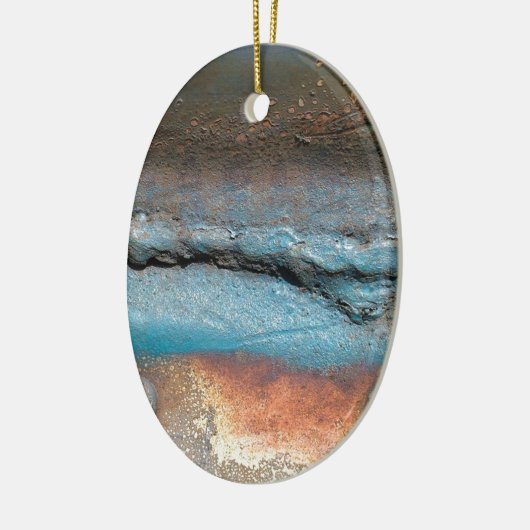 Geoxideerd metaal keramisch ornament (Links)