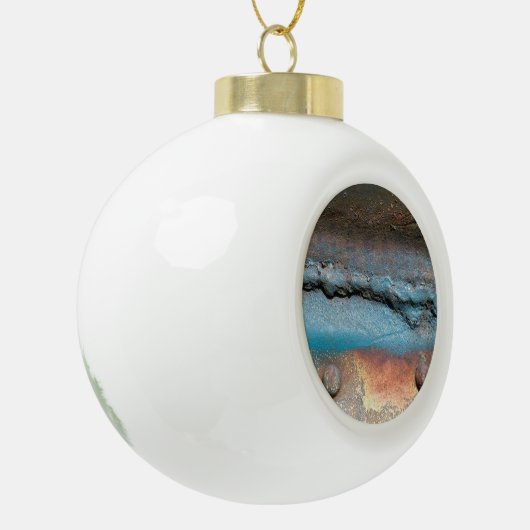 Geoxideerd metaal keramische bal ornament (Links)