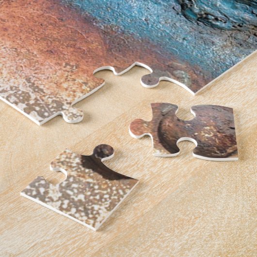 Geoxideerd metaal legpuzzel (Zijkant)