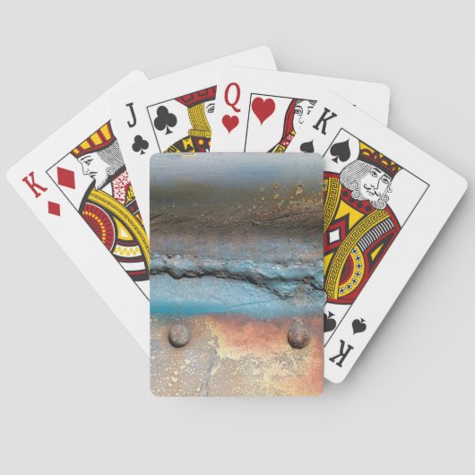 Geoxideerd metaal pokerkaarten (Achterkant)